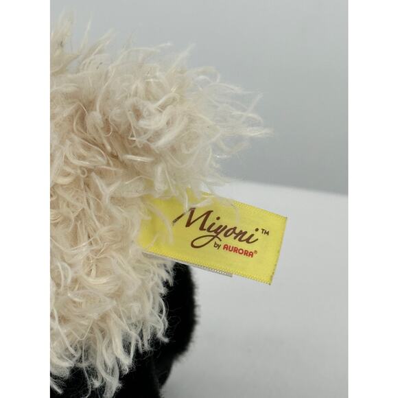 Miyoni Tots Black Head White Body Fuzzy Sheep Plush Stuffed Animal 8" - Picture 6 of 6